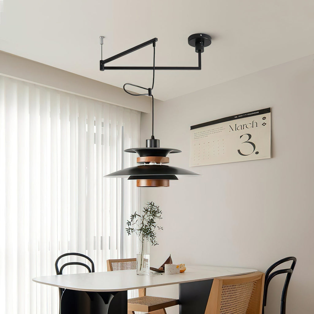 Solva Swivel Arm Pendant Lamp — Nordic Four-Shade Ceiling Light