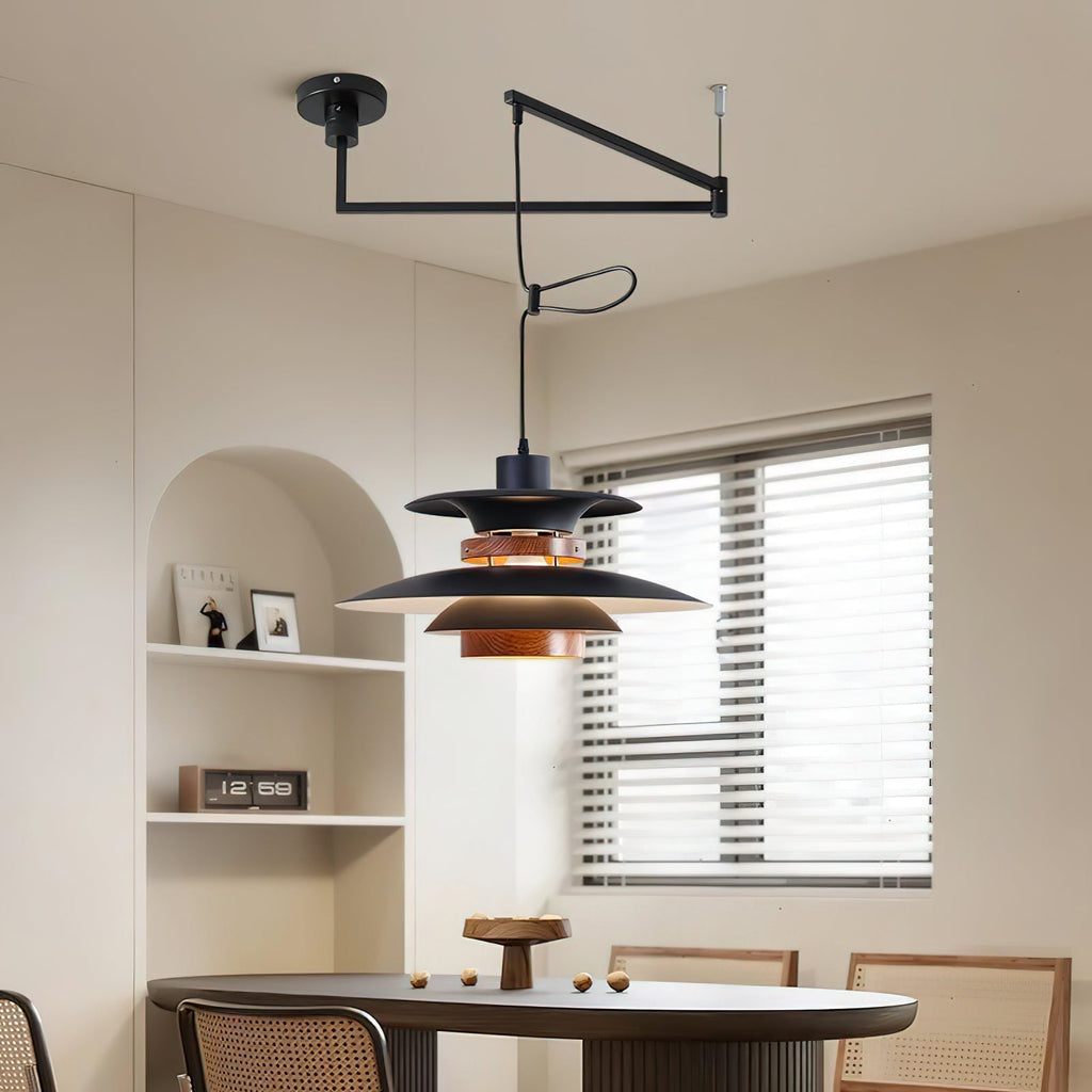 Solva Swivel Arm Pendant Lamp — Nordic Four-Shade Ceiling Light