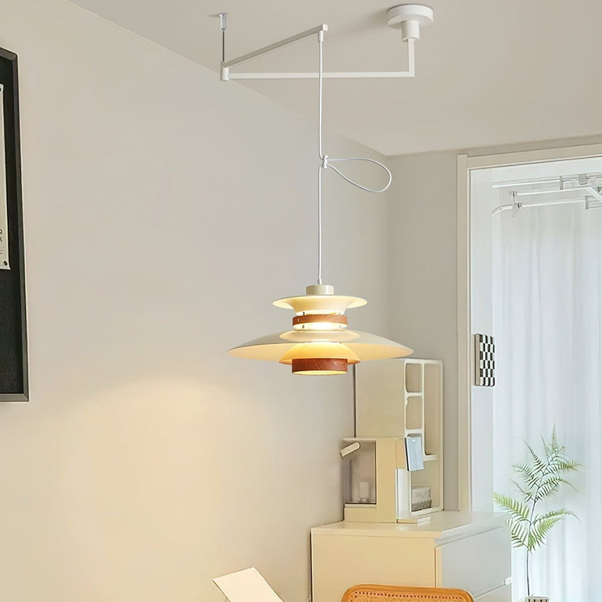 Solva Swivel Arm Pendant Lamp — Nordic Four-Shade Ceiling Light