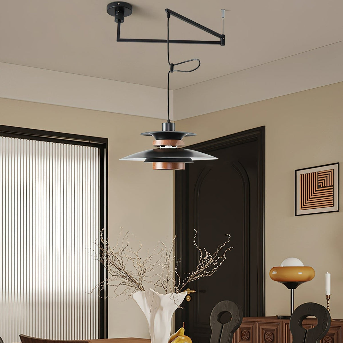 Solva Swivel Arm Pendant Lamp — Nordic Four-Shade Ceiling Light