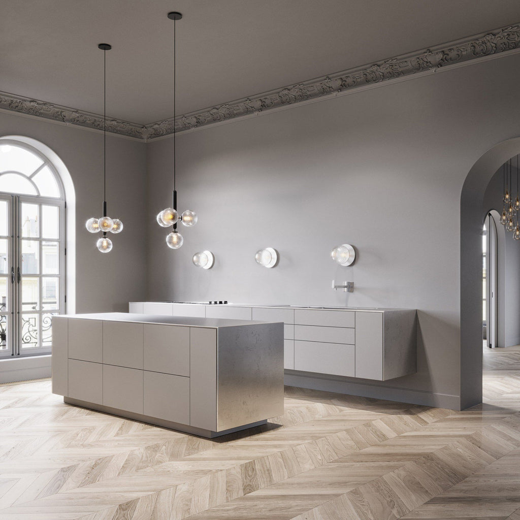 Etara Pendelleuchte mit klarem Glas für Esszimmertische im Alltag