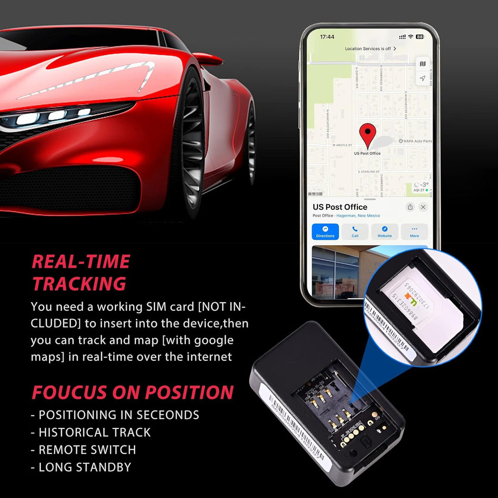 Kompakter GPS-Fahrzeugtracker – kostenloser Sicherheits- und Standortmonitor