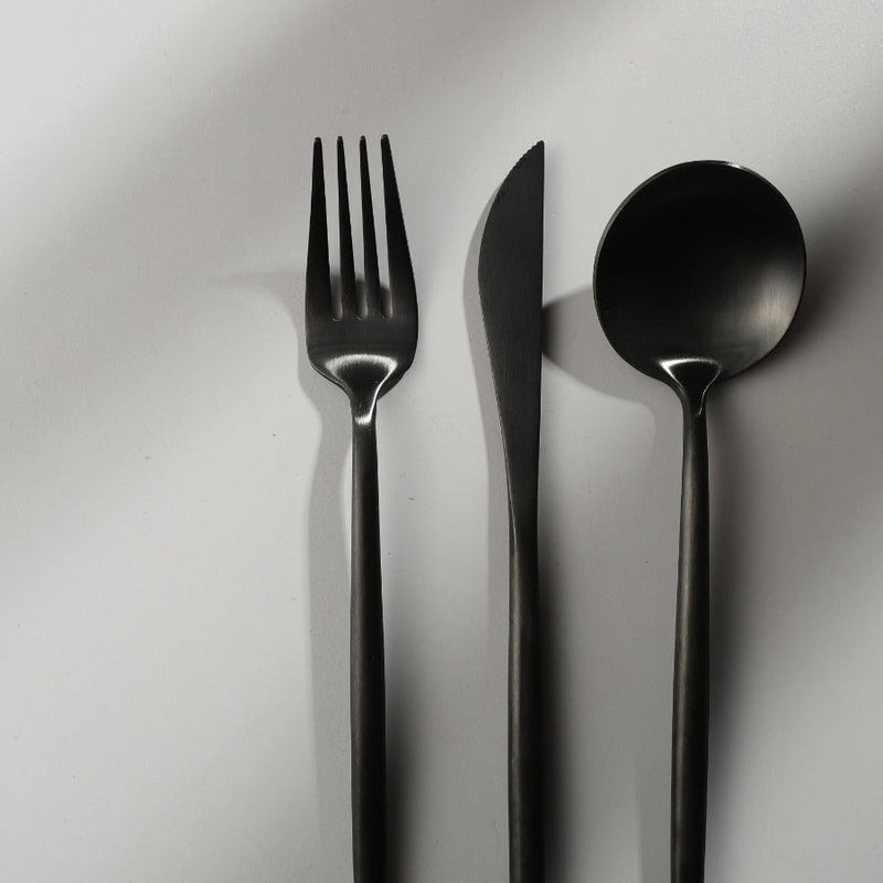 Minimalist Flatware Set — Clean Sleek Lines, Contemporary Design