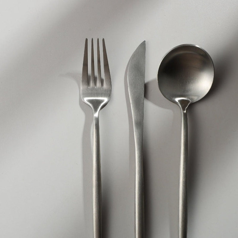 Minimalist Flatware Set — Clean Sleek Lines, Contemporary Design