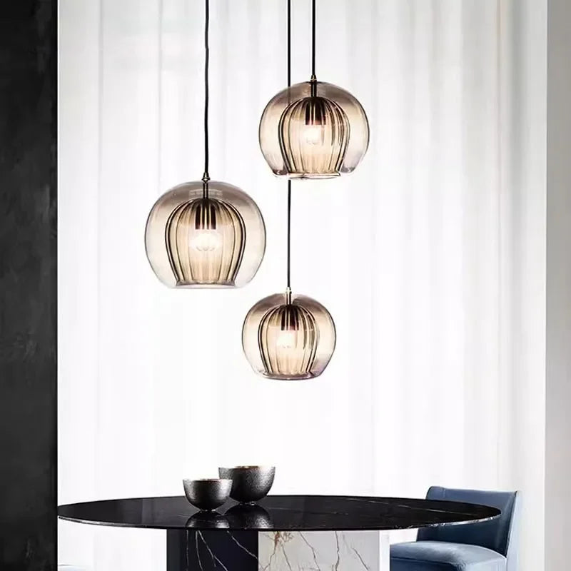 Modern glashänglampa från TimberGlow - nutida belysning