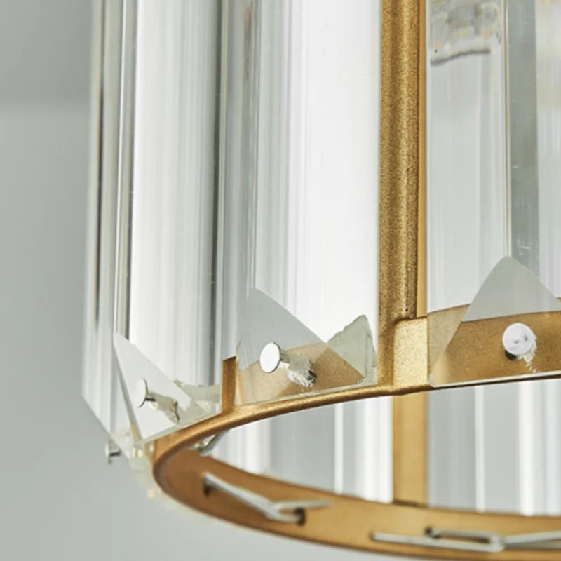 Luminora K9 Crystal Pendant Light — LED Illuminated Ceiling Lamp