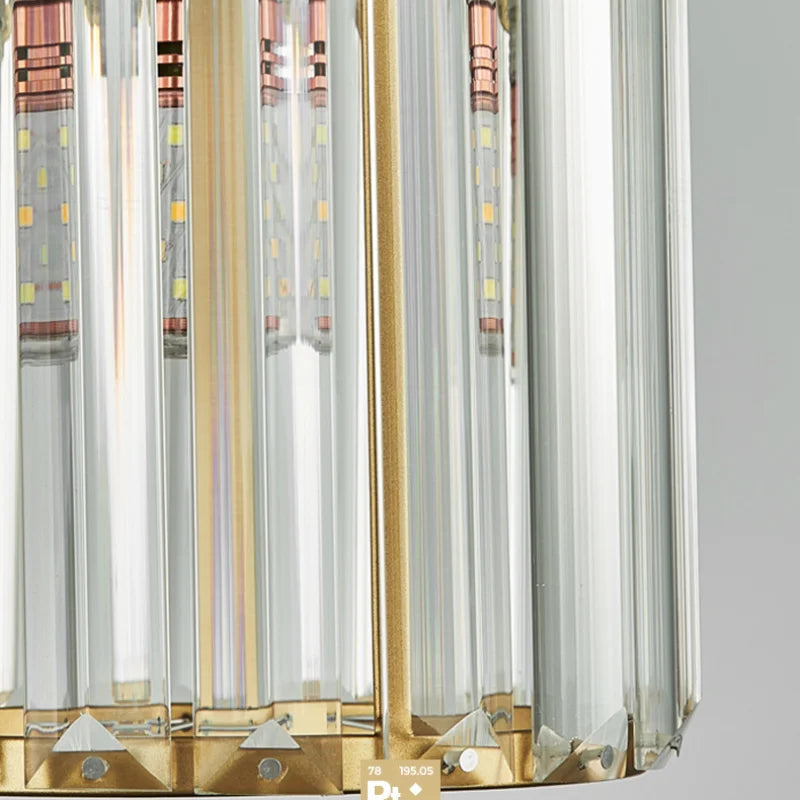 Luminora K9 Crystal Pendant Light — LED Illuminated Ceiling Lamp