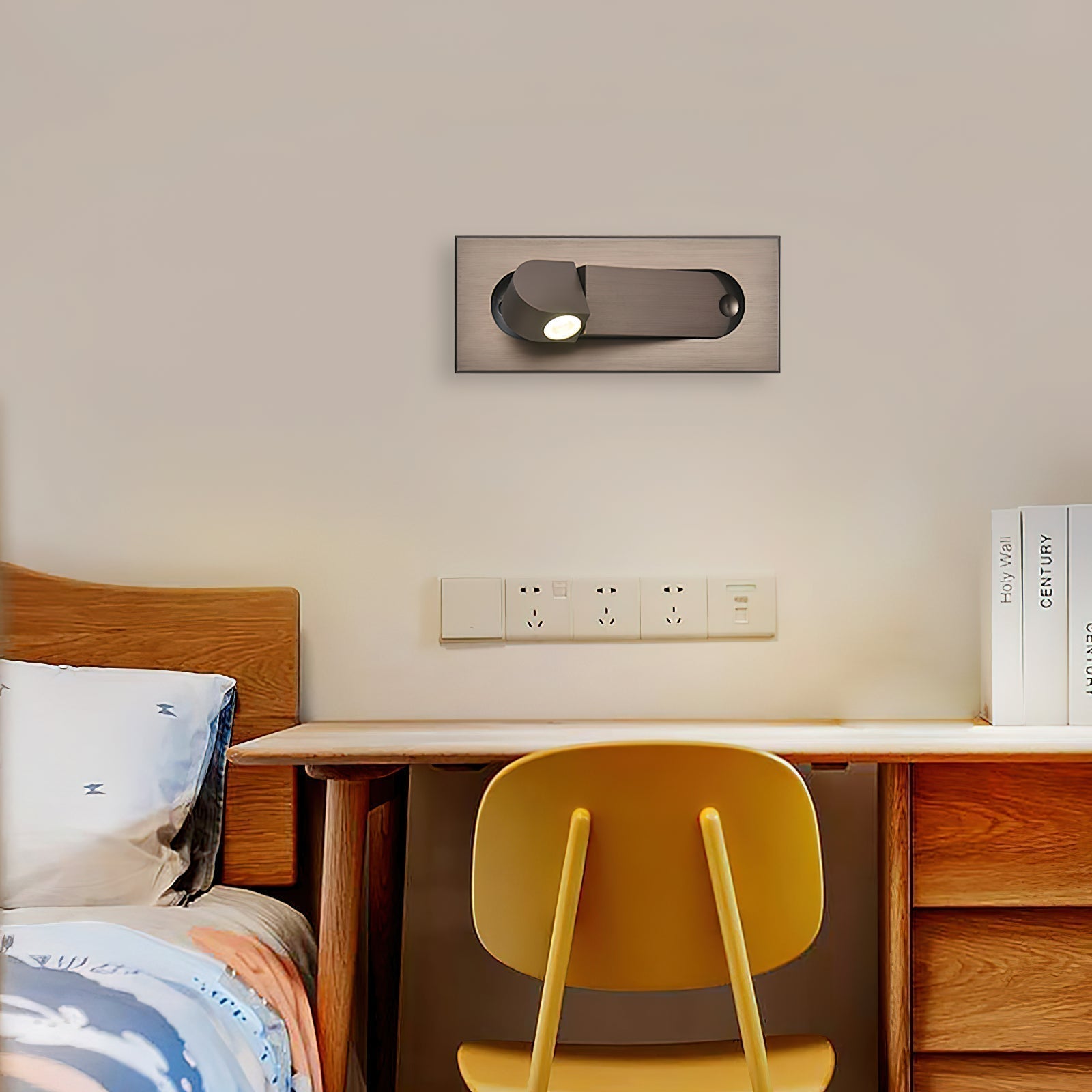 NyraLume Halo Wall Lamp For Bedside Reading Ambient Backlight
