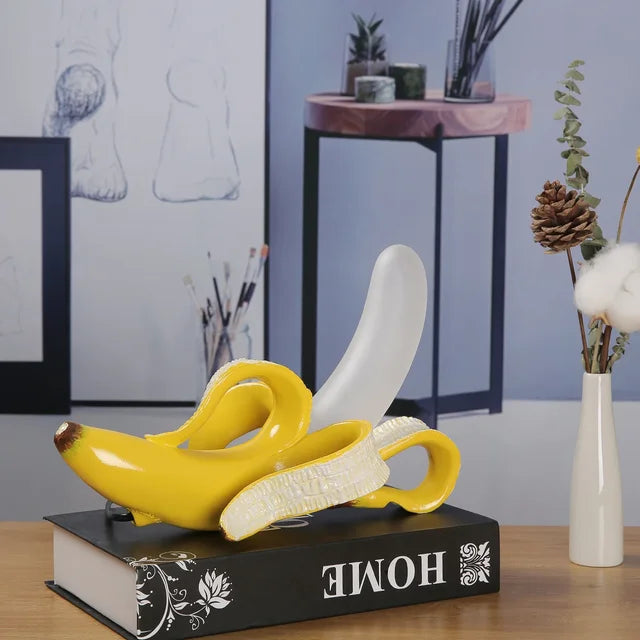 Lámpara de mesa BananaShine con forma de plátano — Luz decorativa moderna y divertida