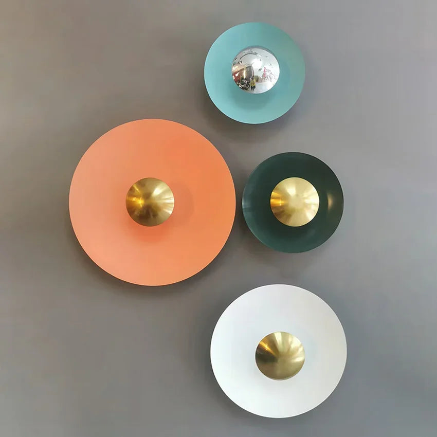 ColorBurst Modern Round Lamp — LED Light Waves, Color Options