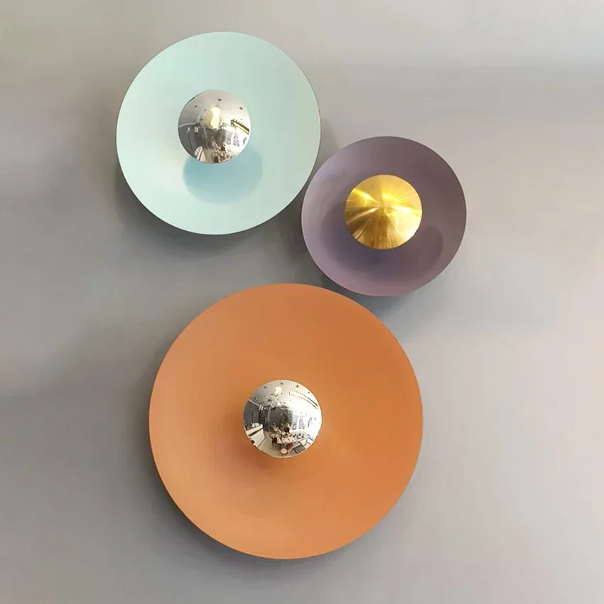 ColorBurst Modern Round Lamp — LED Light Waves, Color Options