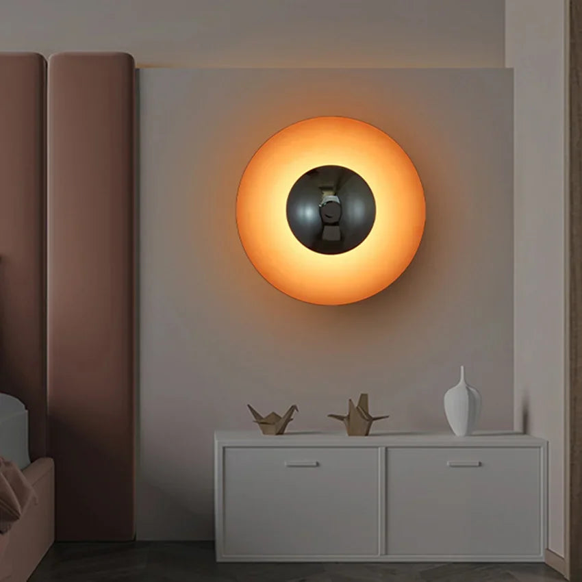 ColorBurst Modern Round Lamp — LED Light Waves, Color Options