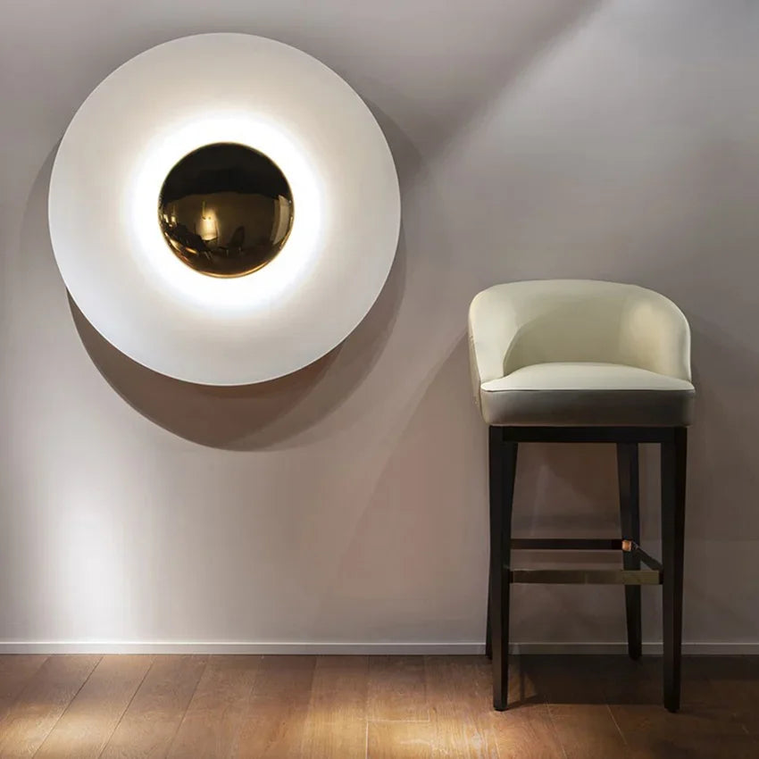 ColorBurst Modern Round Lamp — LED Light Waves, Color Options