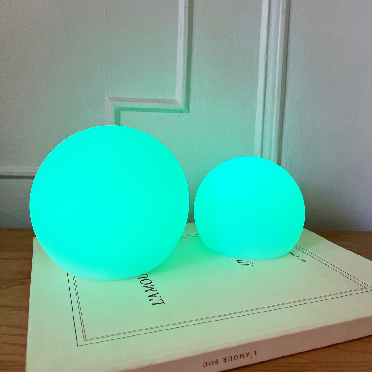 Moon Cordless LED Table Lamp — 16 Colors, Rechargeable Batteries