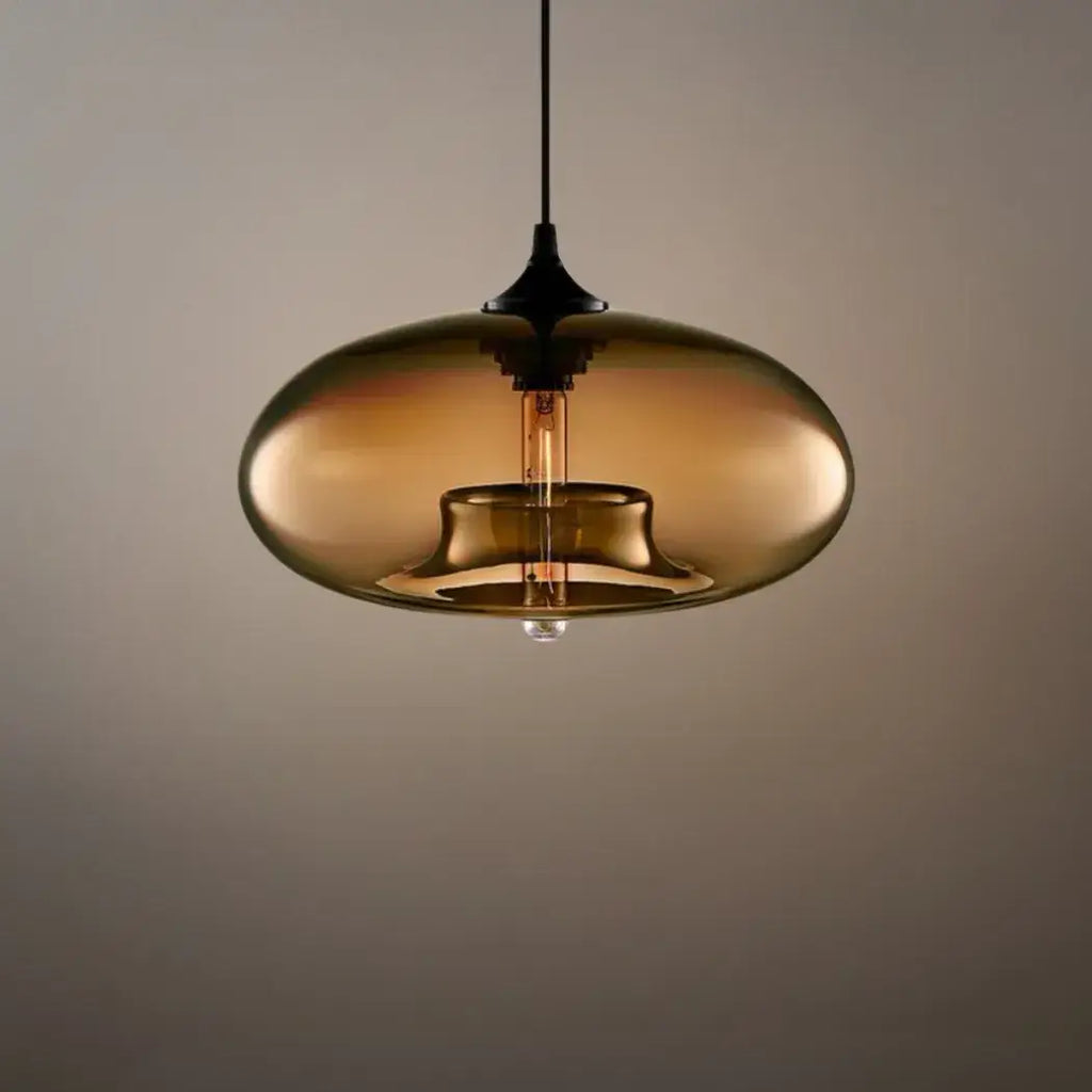 Modern Glass Pendant Light – Bread-Shaped Kitchen Island Lamp, 5 Colors - Flindria