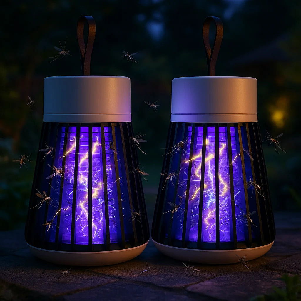 Podwójny zestaw lamp na owady UV — światła do zwalczania komarów i insektów
