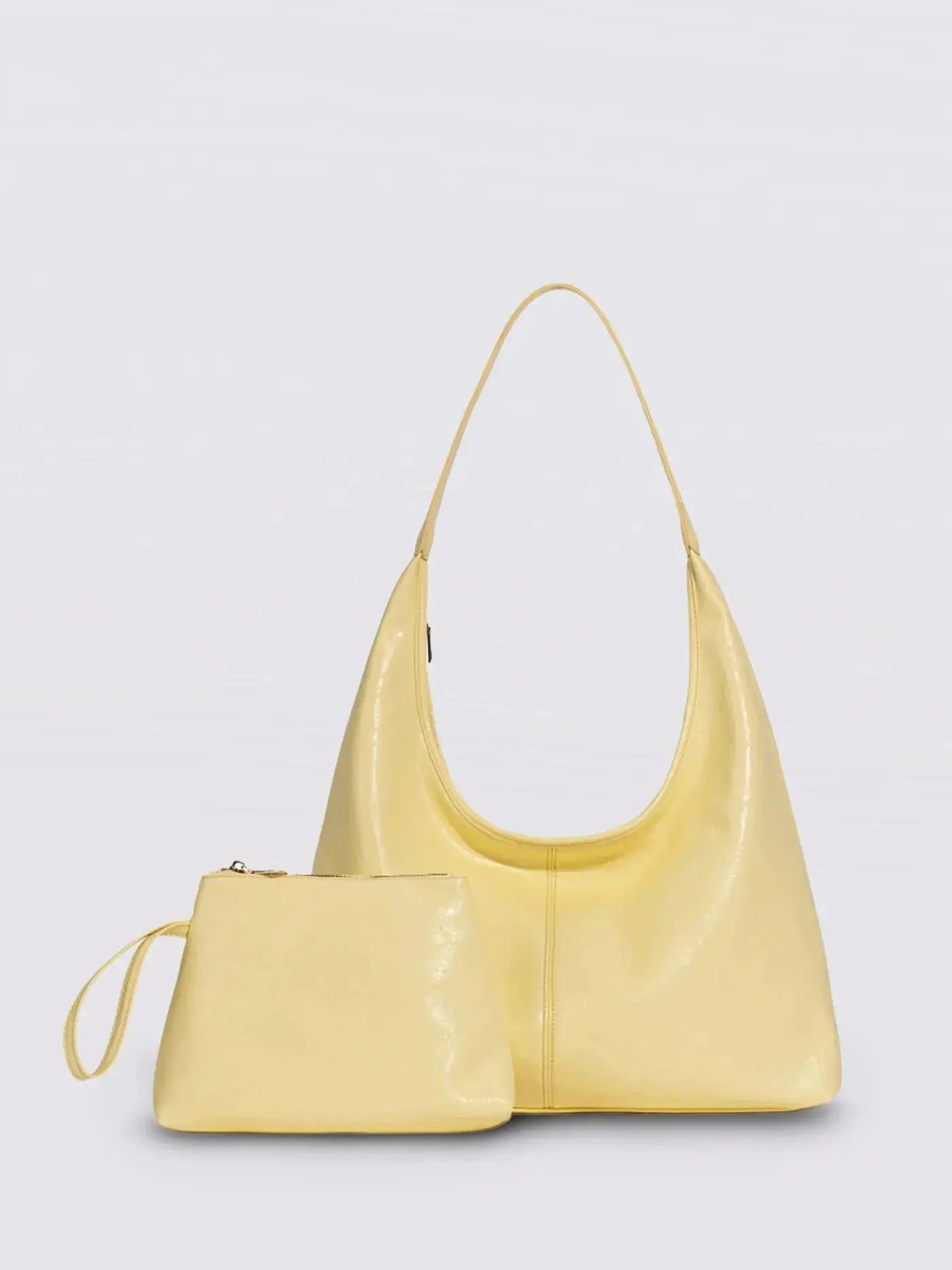 Saco de couro vintage envelhecido — inclui estojo de cosméticos