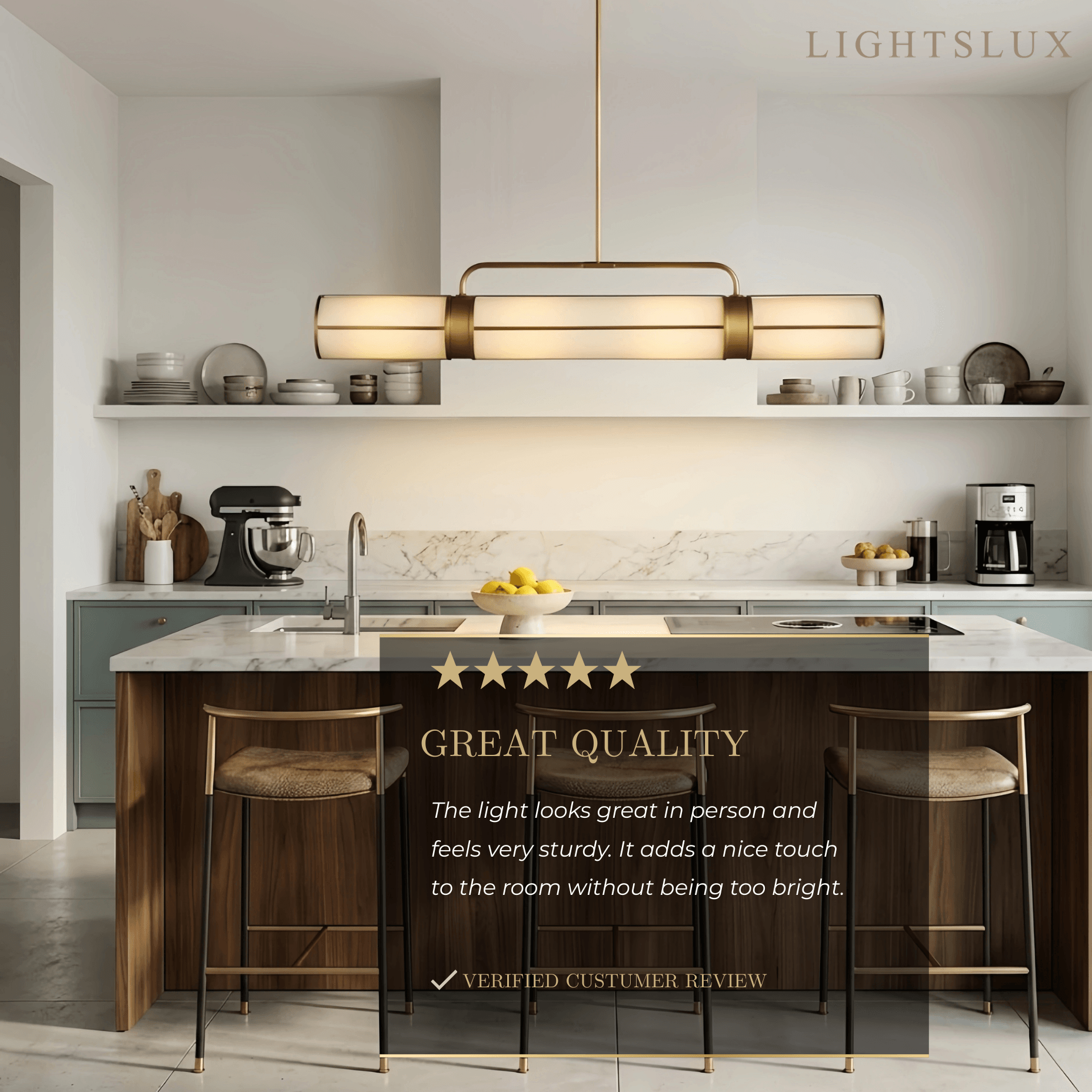 Modern Industrial Linear Pendant Light Milk Acrylic Metal for Kitchen - Flindria