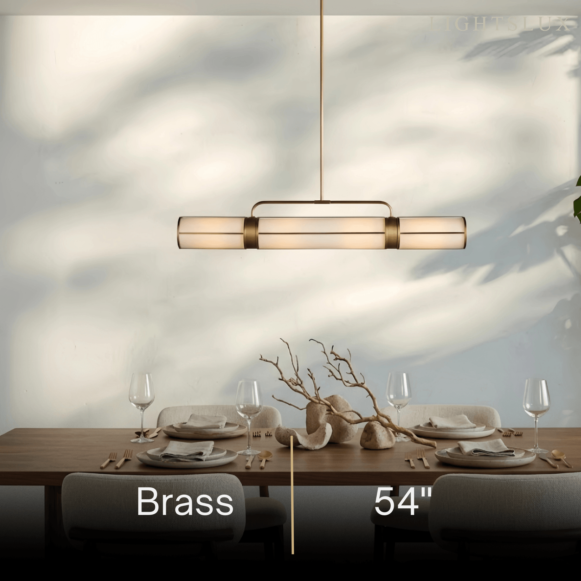 Modern Industrial Linear Pendant Light Milk Acrylic Metal for Kitchen - Flindria