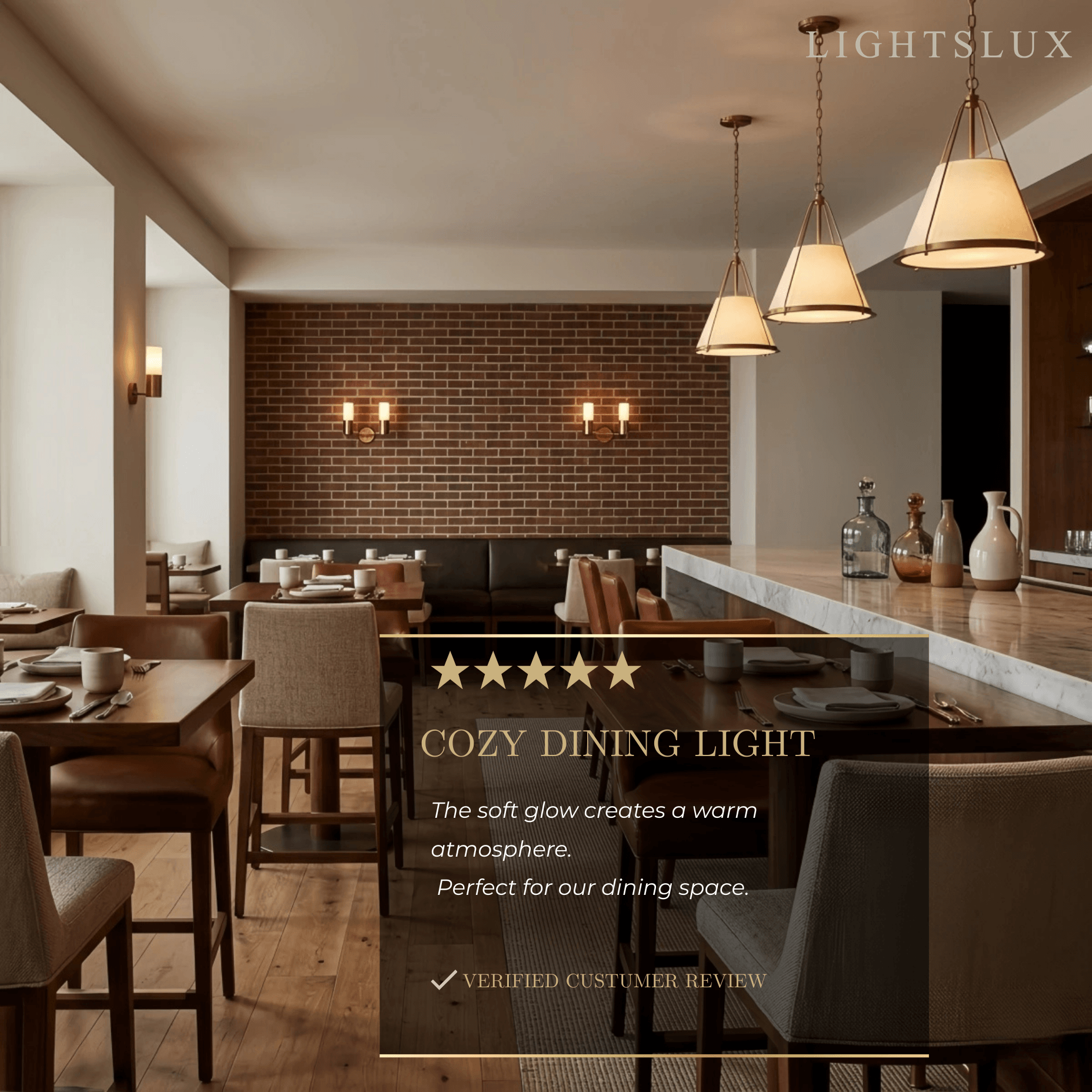 Modern Contemporary Pendant Light -- Fabric & Brass-like Metal for Dining Room - Flindria