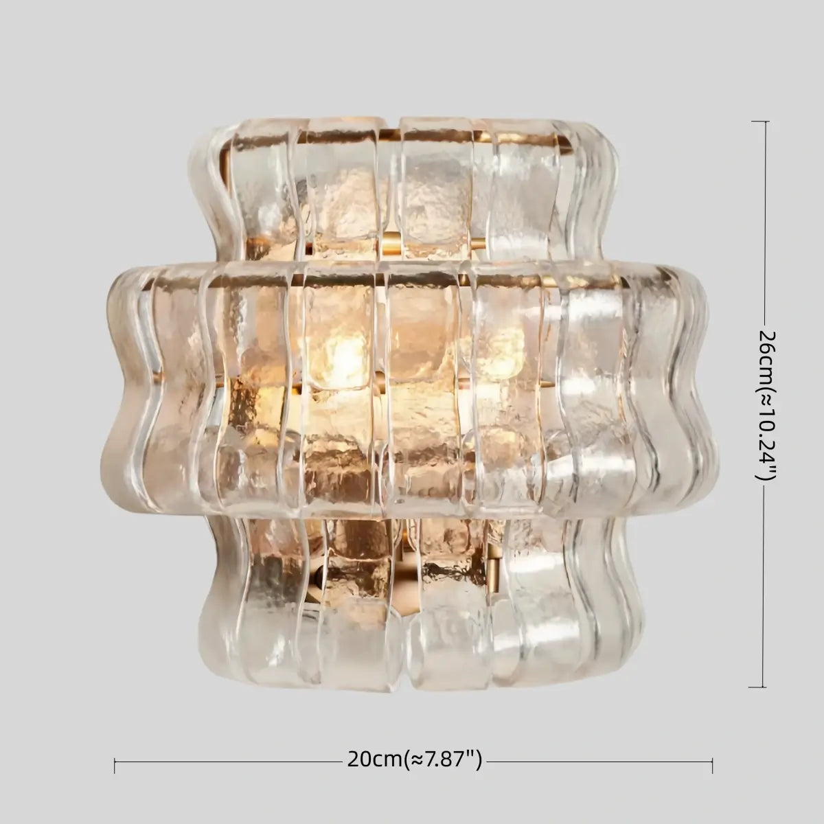 Art Deco Luxury Wall Light– Metal & Glass Antique Brass for Living Room - Flindria