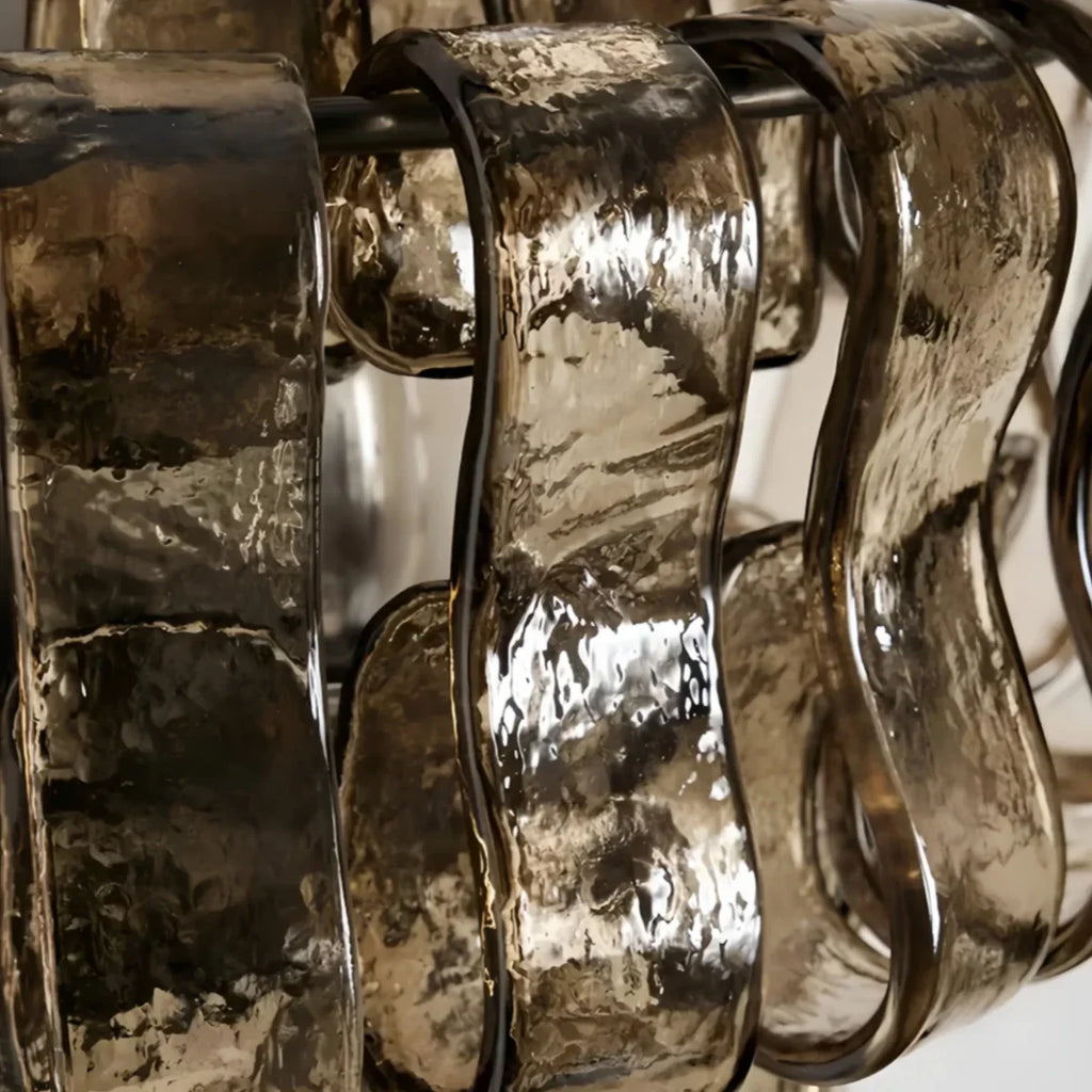 Art Deco Luxury Wall Light– Metal & Glass Antique Brass for Living Room - Flindria