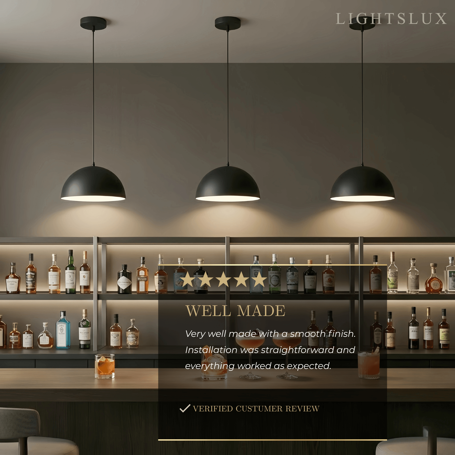 Minimalist Pendant Light -- Aluminum for Kitchen Island - Flindria