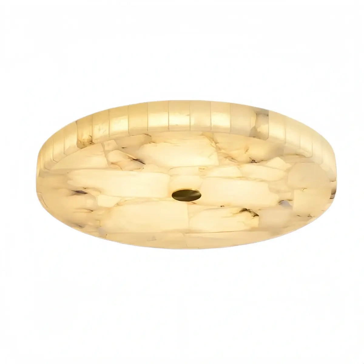 Modern Round Ceiling Light – Alabaster LED for Dining Room - Flindria
