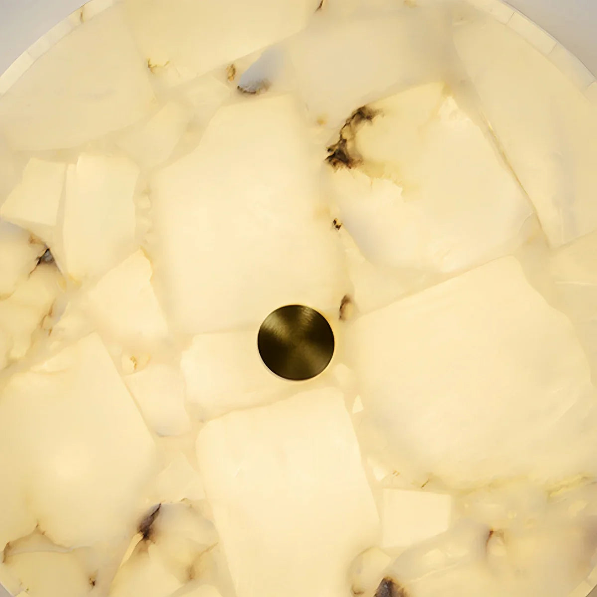 Modern Round Ceiling Light – Alabaster LED for Dining Room - Flindria