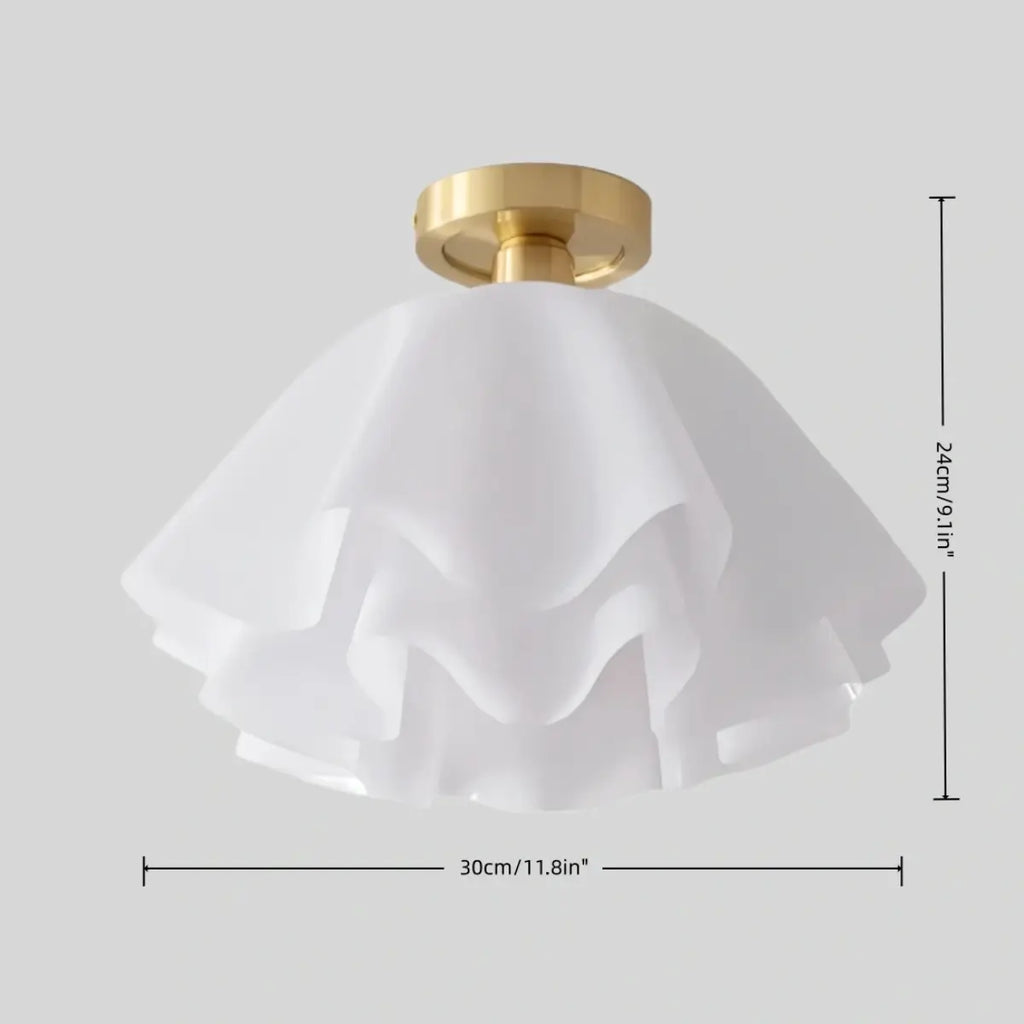 Modern Flower-Shape Ceiling Light — Acrylic & Metal for Living Room - Flindria