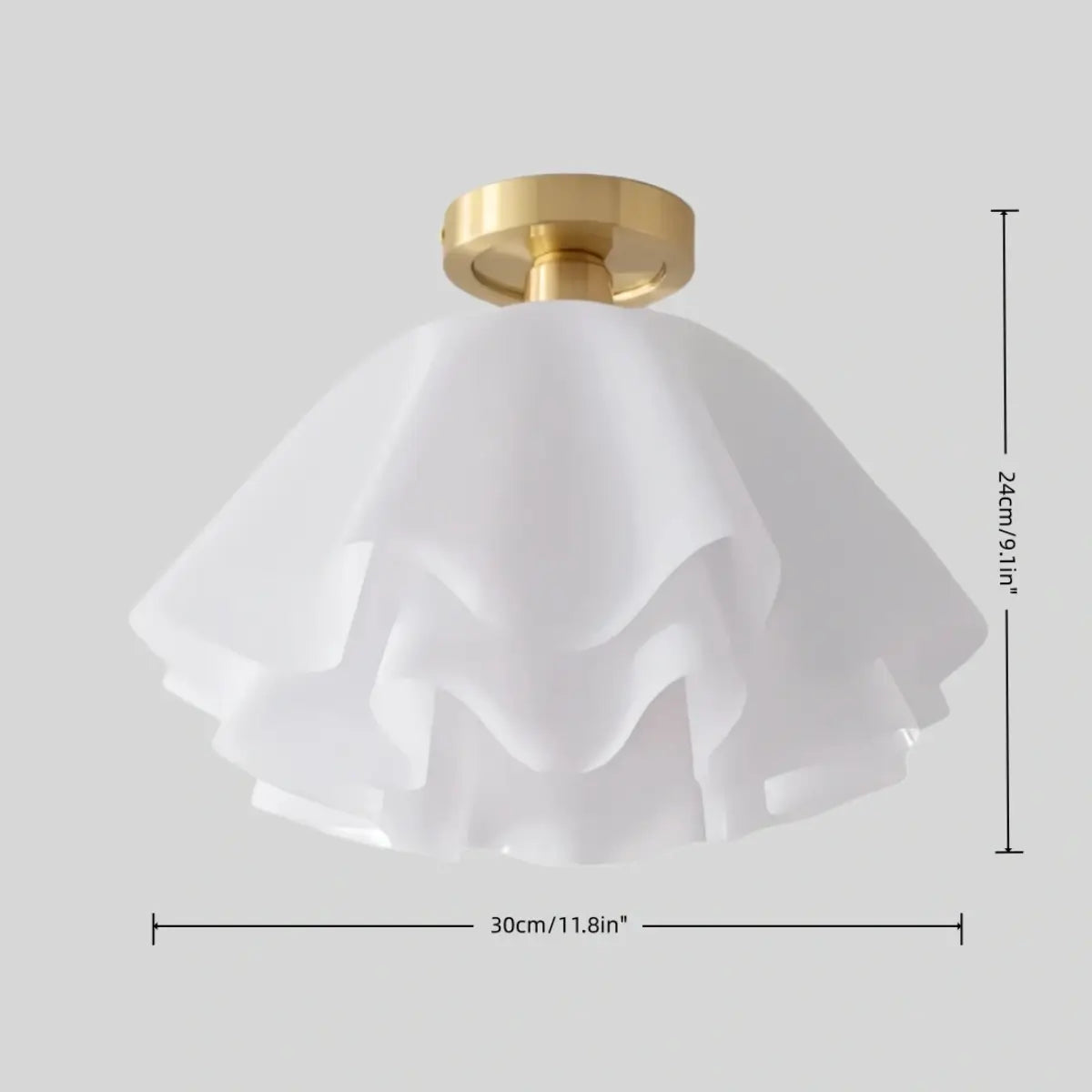 Modern Flower-Shape Ceiling Light — Acrylic & Metal for Living Room - Flindria