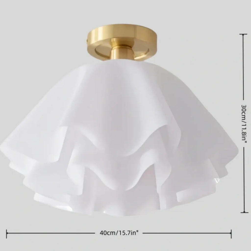 Modern Flower-Shape Ceiling Light — Acrylic & Metal for Living Room - Flindria