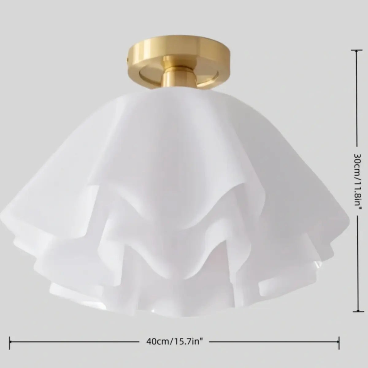 Modern Flower-Shape Ceiling Light — Acrylic & Metal for Living Room - Flindria