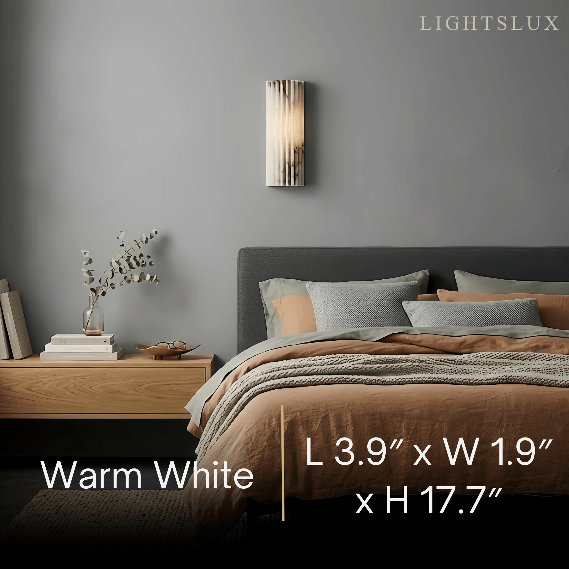 Modern Alabaster Wall Light — White for Living Room - Flindria