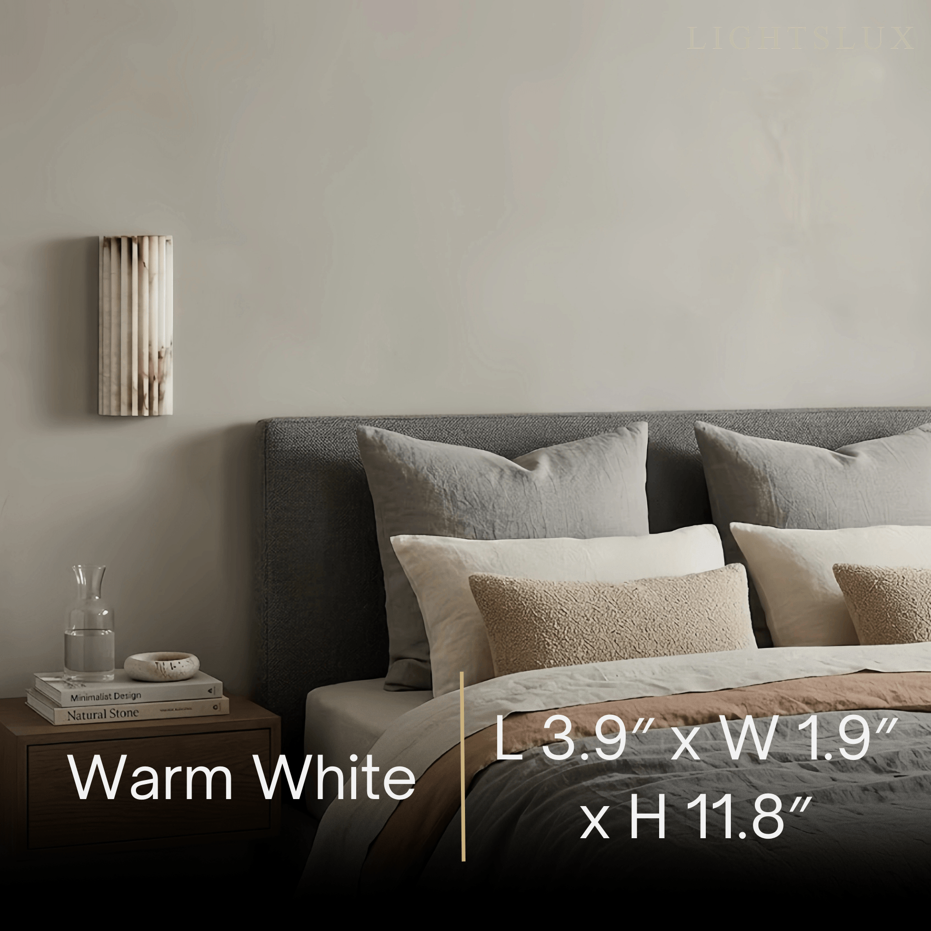 Modern Alabaster Wall Light — White for Living Room - Flindria