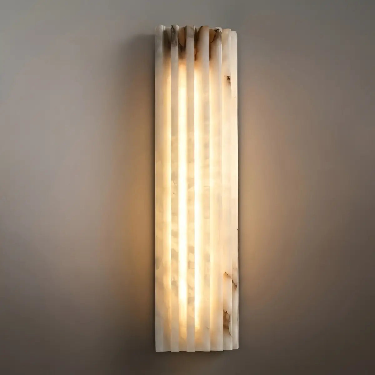 Modern Alabaster Wall Light — White for Living Room - Flindria
