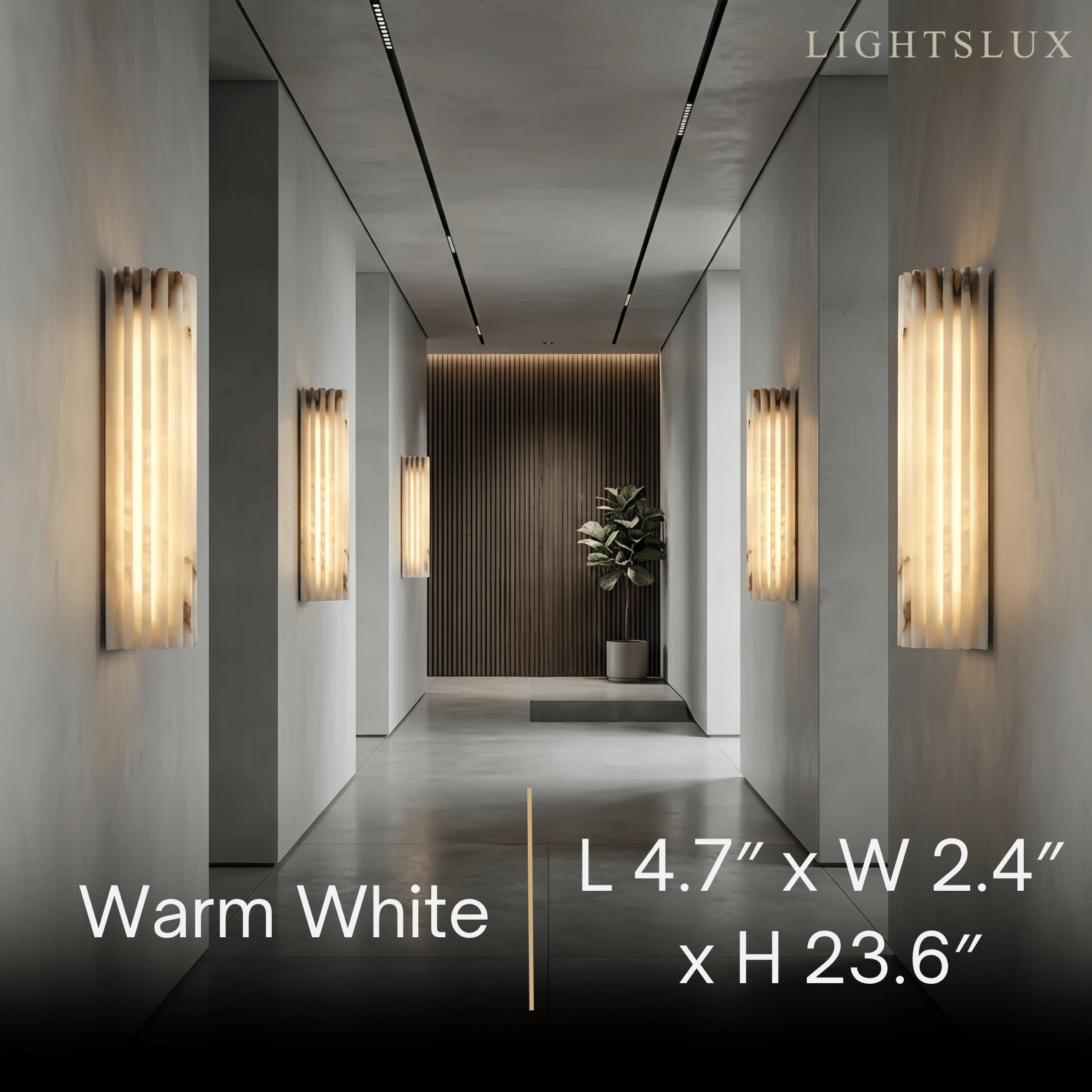 Modern Alabaster Wall Light — White for Living Room - Flindria
