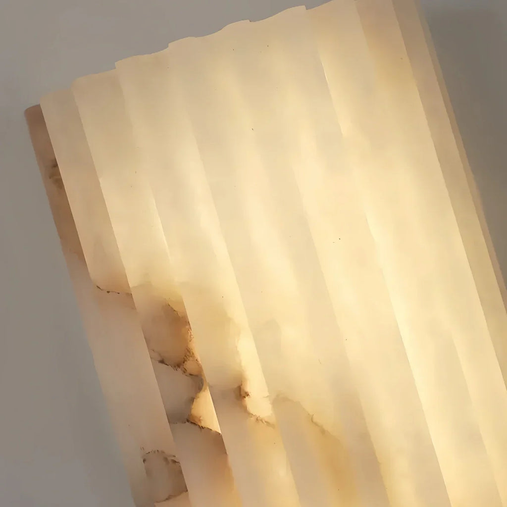 Modern Alabaster Wall Light — White for Living Room - Flindria