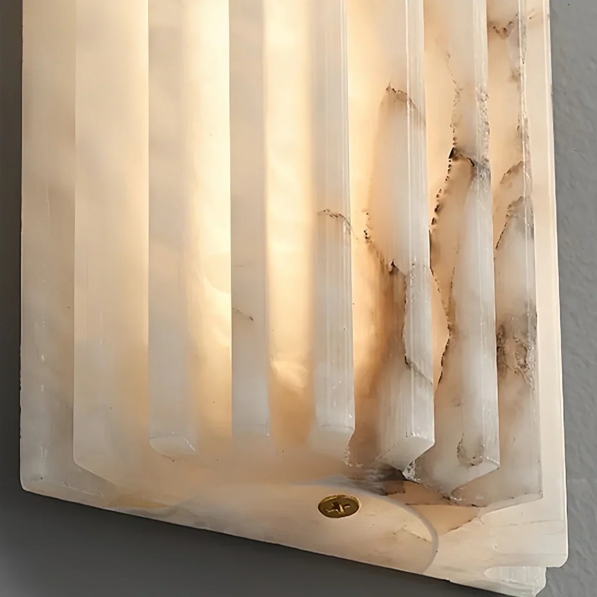 Modern Alabaster Wall Light — White for Living Room - Flindria