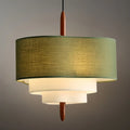 Modern Fabric Pendant Light – White or Green for Dining Room - Flindria