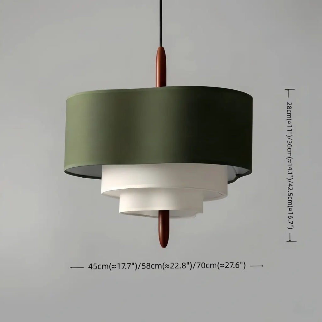 Modern Fabric Pendant Light – White or Green for Dining Room - Flindria