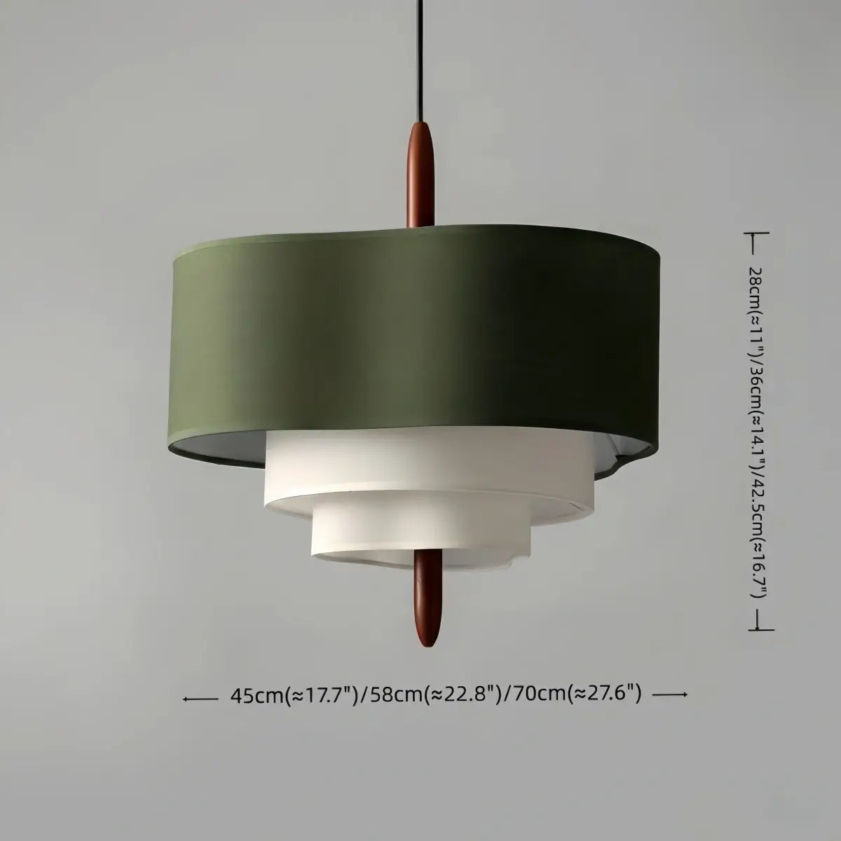 Modern Fabric Pendant Light – White or Green for Dining Room - Flindria