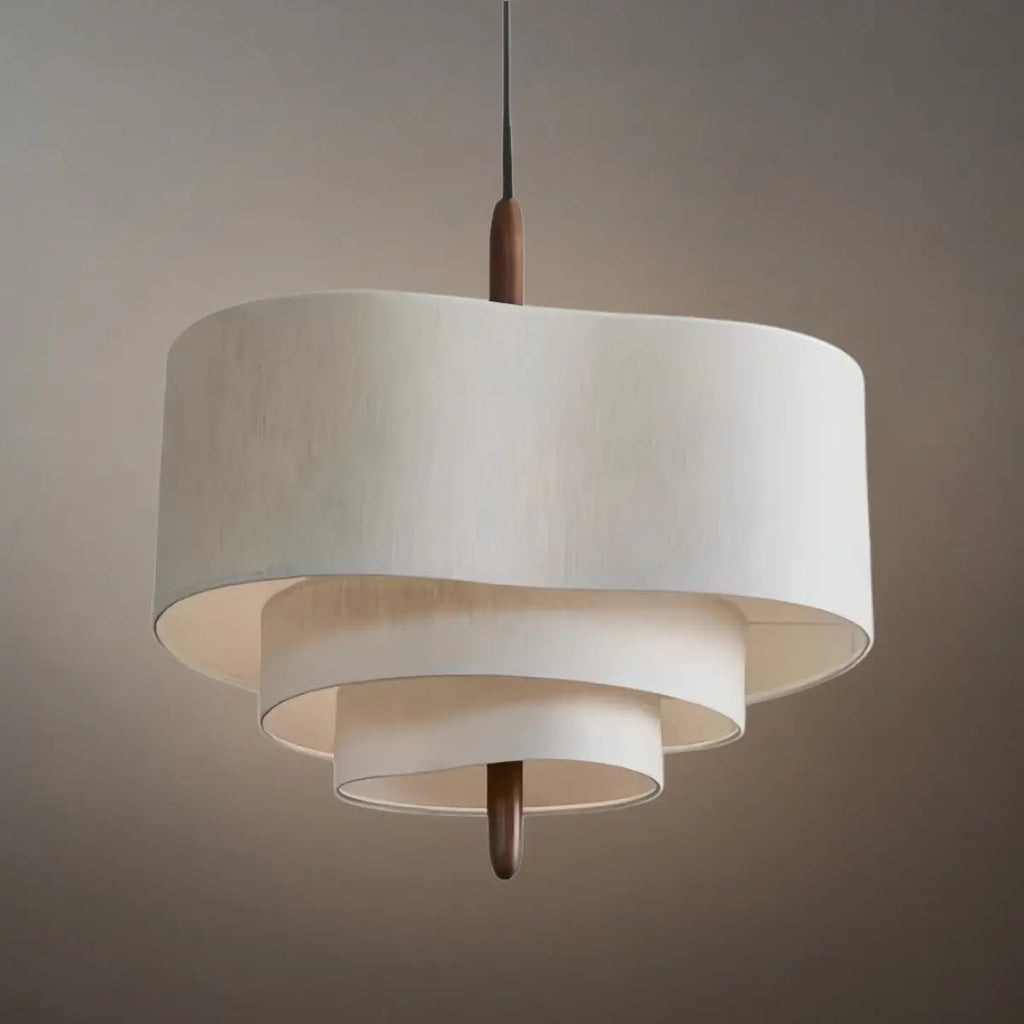 Modern Fabric Pendant Light – White or Green for Dining Room - Flindria