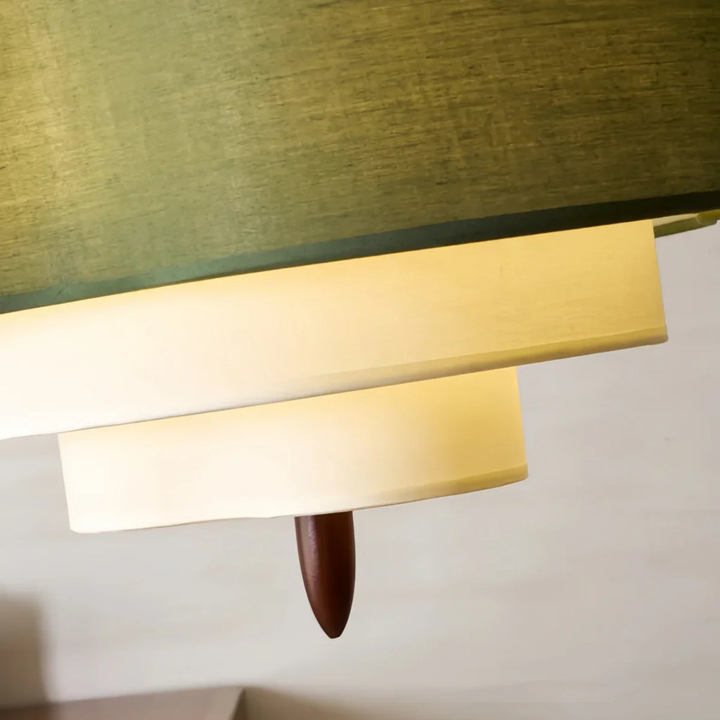 Modern Fabric Pendant Light – White or Green for Dining Room - Flindria