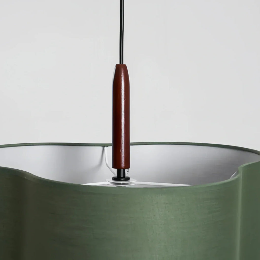 Modern Fabric Pendant Light – White or Green for Dining Room - Flindria