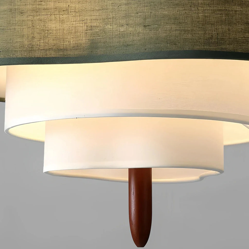 Modern Fabric Pendant Light – White or Green for Dining Room - Flindria
