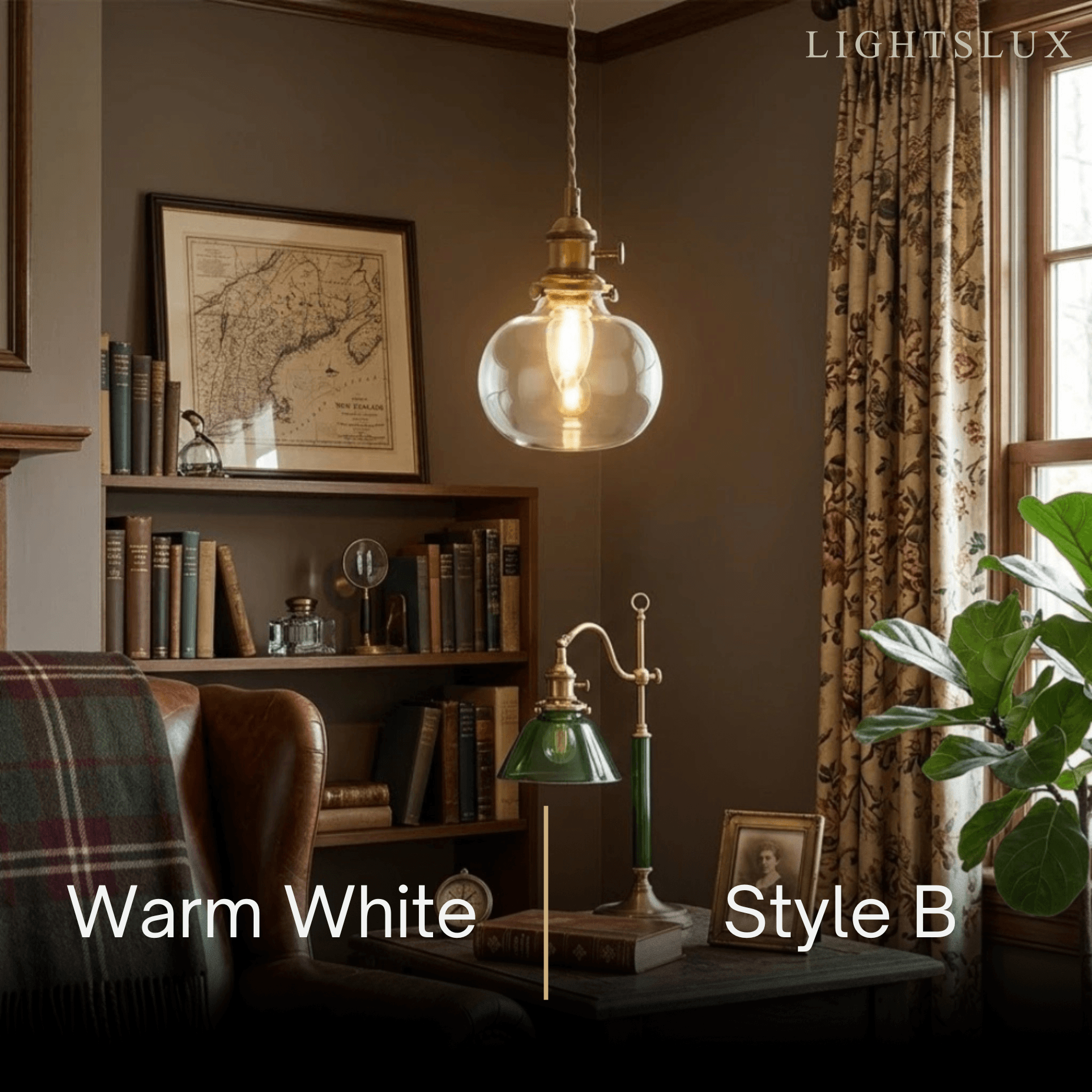 Vintage Glass Pendant Light -- Brass & Clear for Dining Room - Flindria