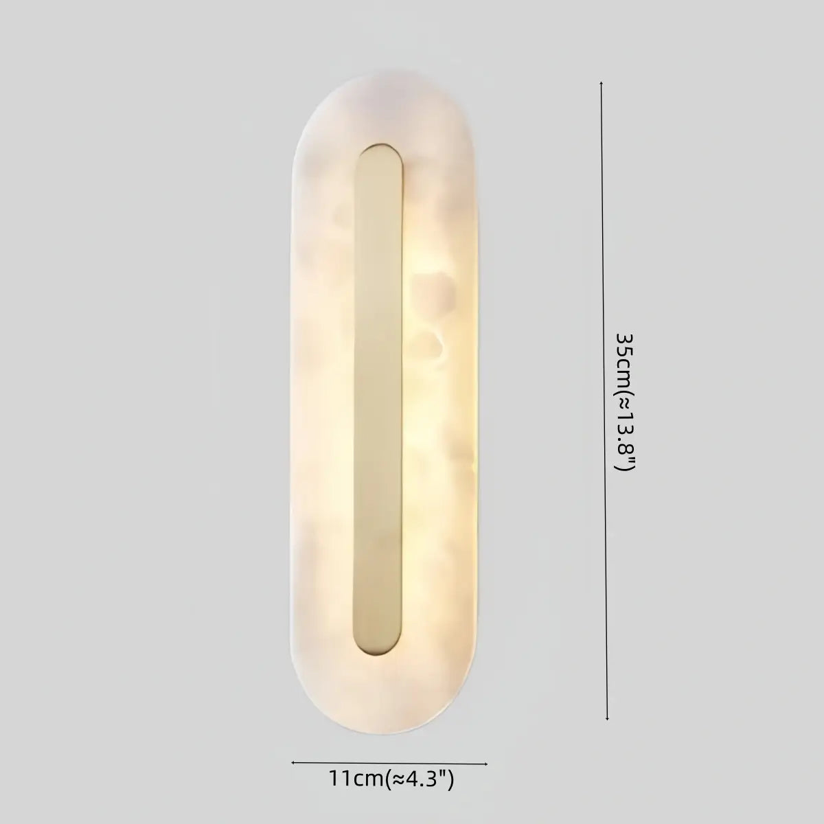 Modern Alabaster Wall Lamp — Brass & White for Living Room - Flindria