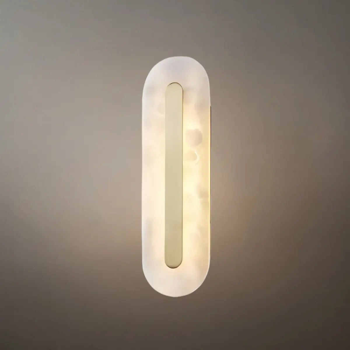 Modern Alabaster Wall Lamp — Brass & White for Living Room - Flindria