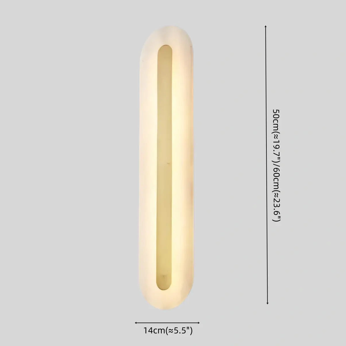 Modern Alabaster Wall Lamp — Brass & White for Living Room - Flindria